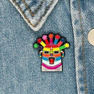 🤩OZ Enamel Diablo Huma Pin Mask Exotic Aya Incas Ecuador Inti Raymi Multicolor